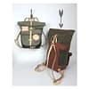 Six Rivers' back pack in olive and tan - Image 5