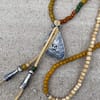 Sterling Silver + Rare Natural Montezuma Turquoise Sail Necklace. - Image 4