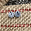 Small Jet and Sterling Silver Full and Crescent Moon Studs. - Image 4