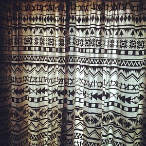 Hand printed curtains