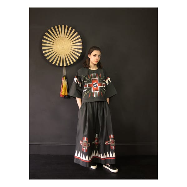Crosses n' bolts- Oversized box top + skirt - Image 2